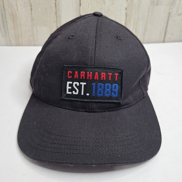 Carhartt Black Baseball Cap Hat Est 1889 Embroidered Unisex Adjustable - Picture 10 of 10